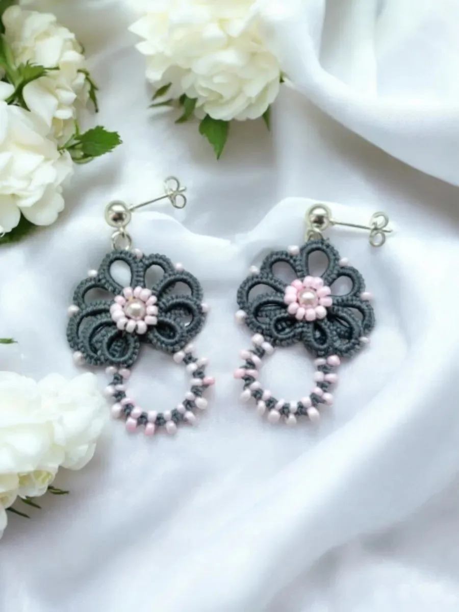 "Russian Soul" Tatted Lace Earrings 5