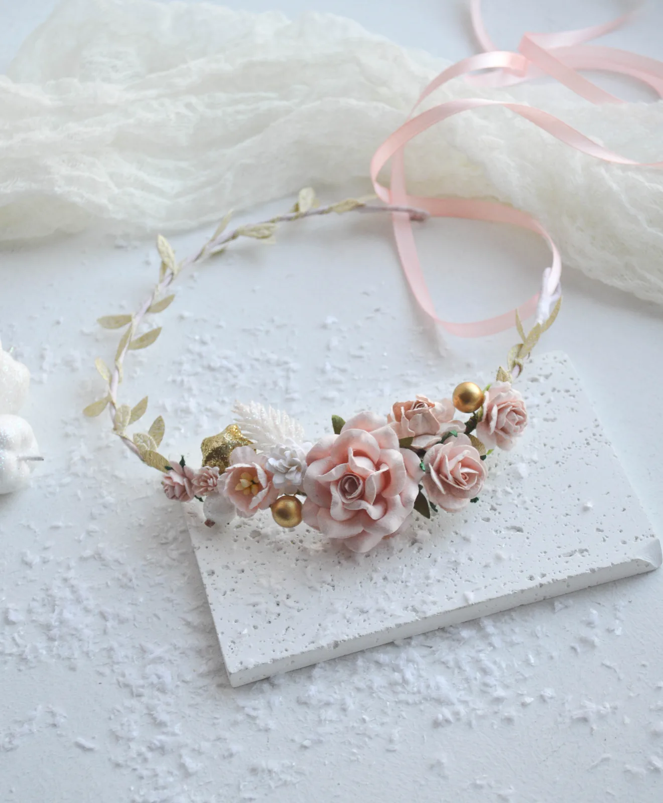 Blush and Gold Mini Crown for Kids 2