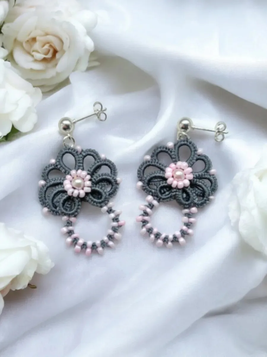 "Russian Soul" Tatted Lace Earrings 3