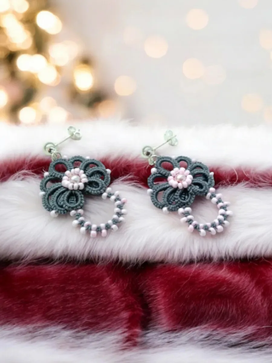 "Russian Soul" Tatted Lace Earrings 4