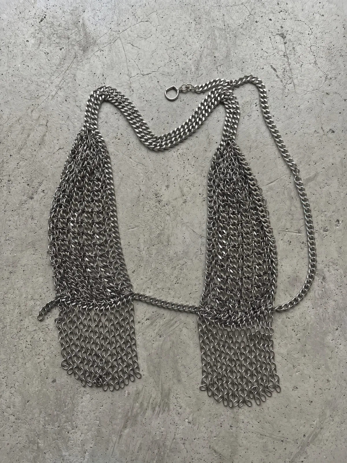 Silver Chainmail Halter Top Erza 2