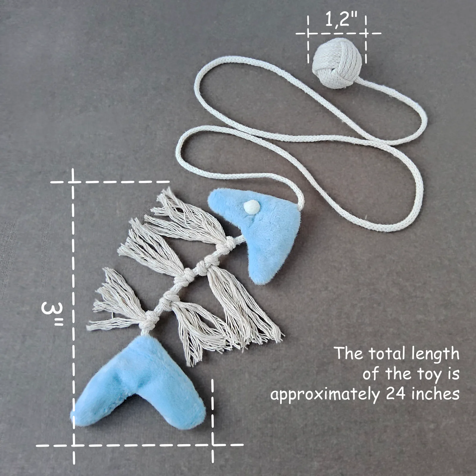 Catnip Fish Cat Toy with Rattle Ball and Crinkle Tail 2
