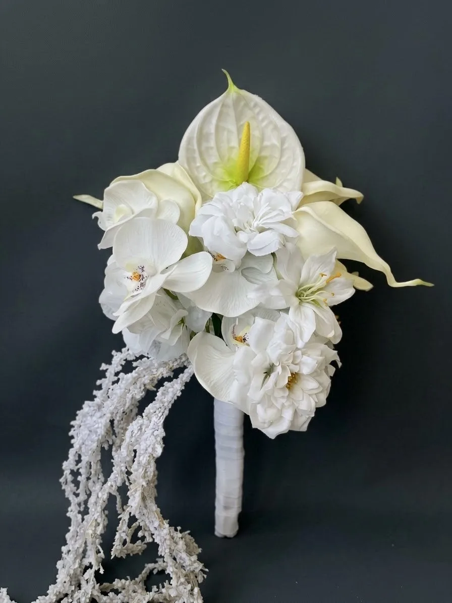 Orchid & Calla Lily Bridal Bouquet 3