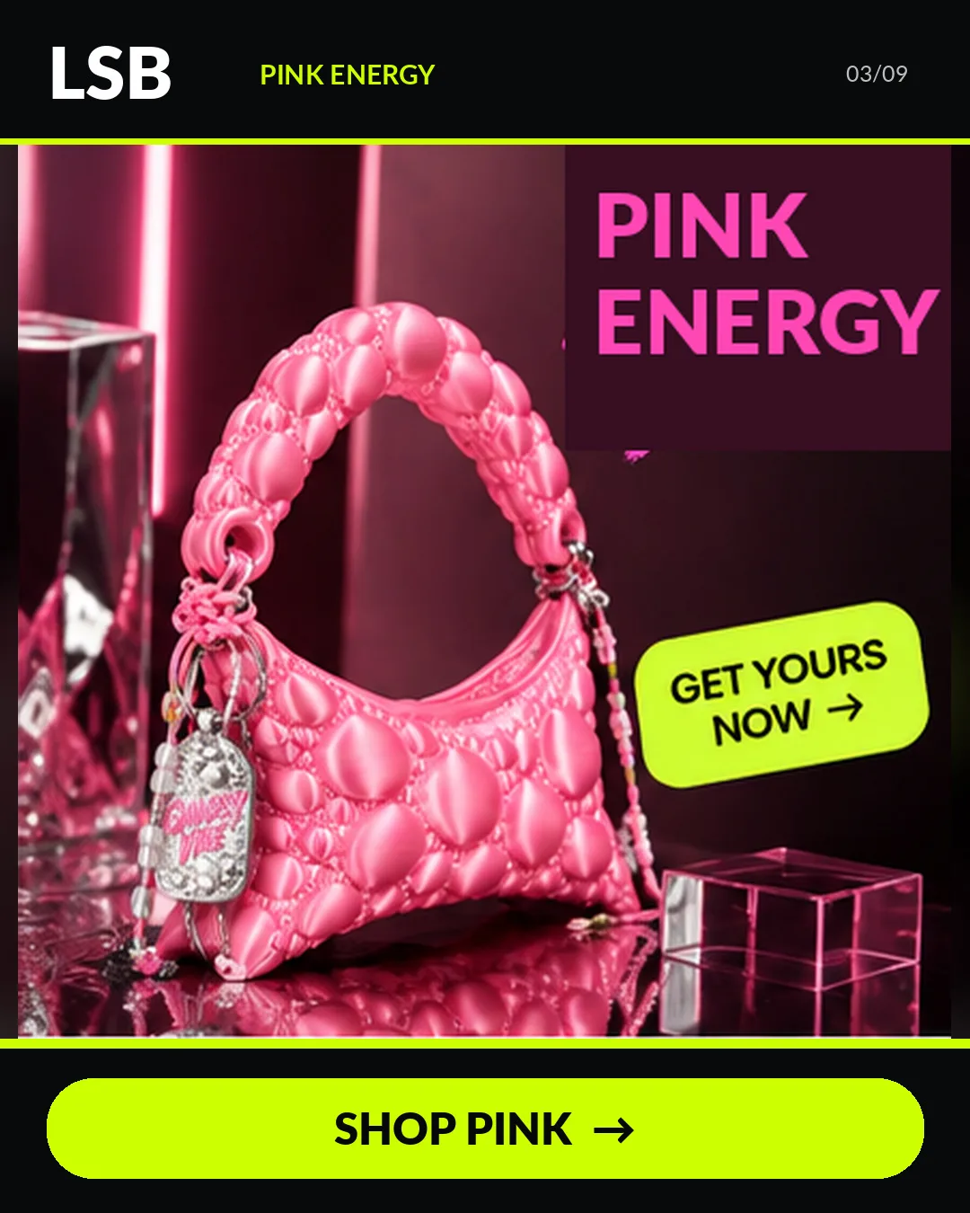 Neon Green Bubble Bag 3