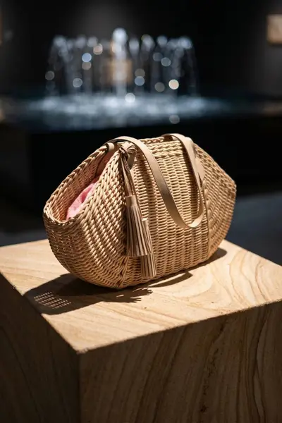 Woven Straw Tote Bag