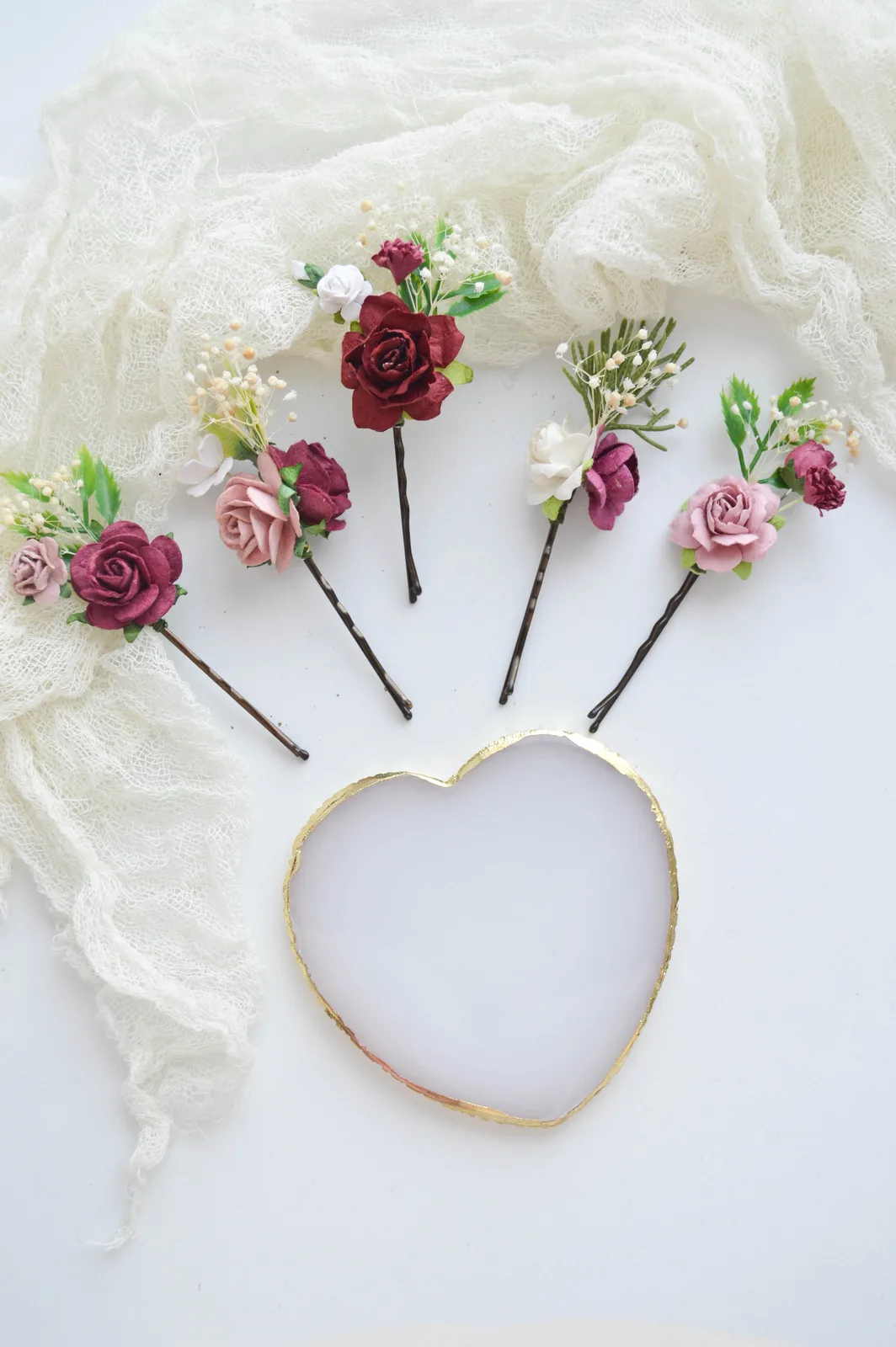 Burgundy Hair Clip 4