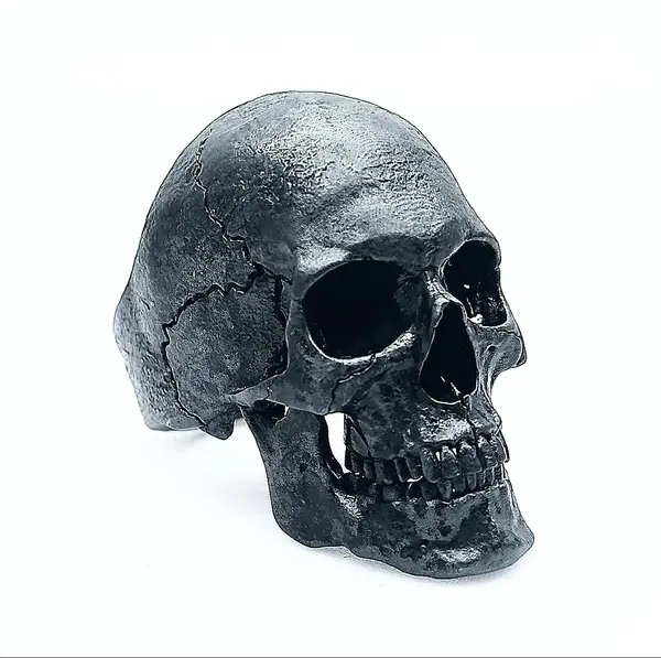 Bone Cathedral Darkened Skull Ring