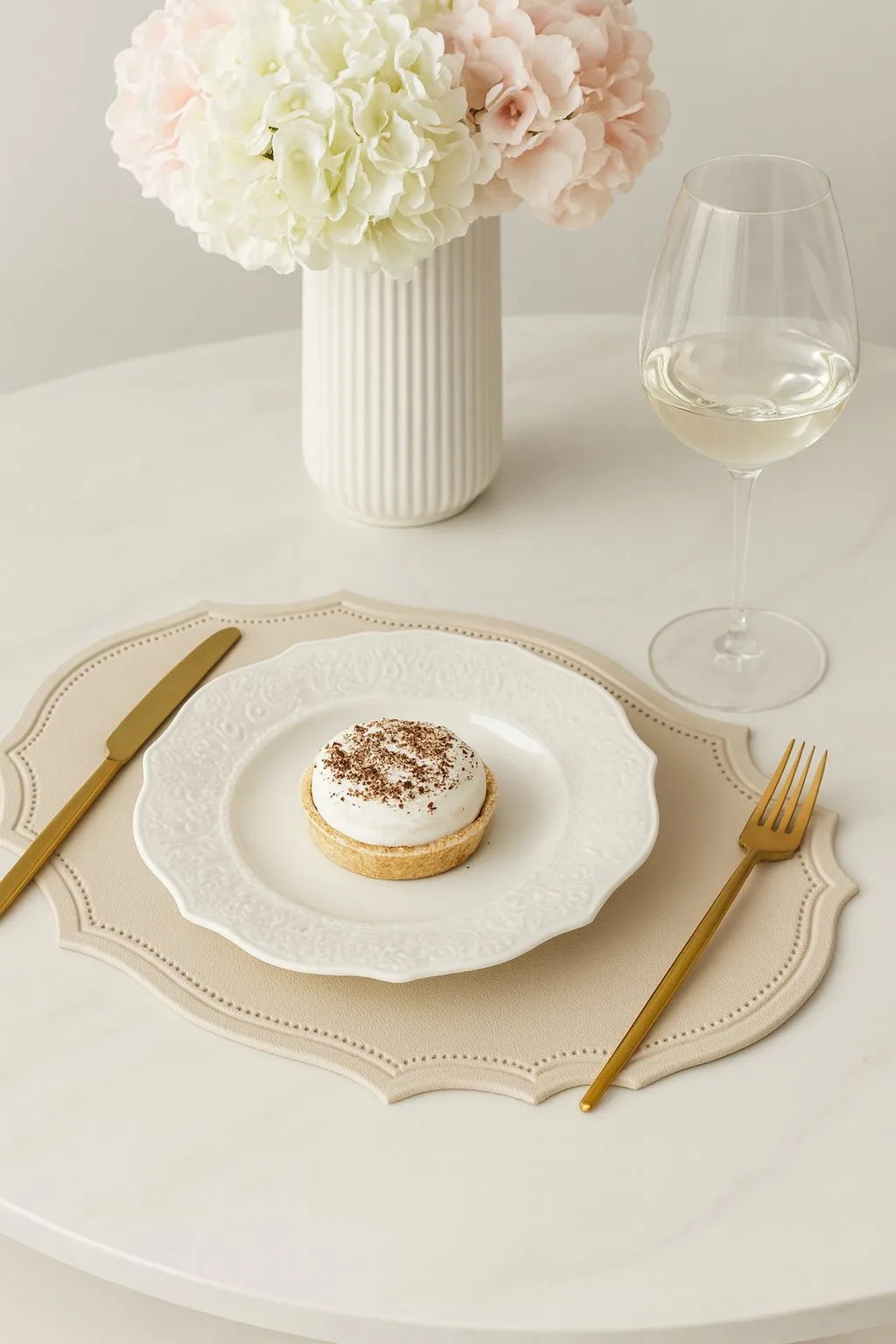 Scalloped Faux Leather Placemat 1