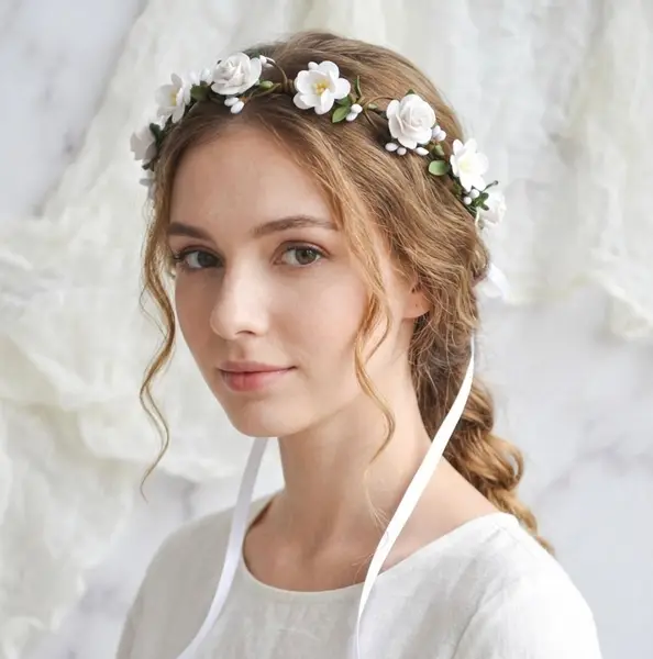 White Floral Crown