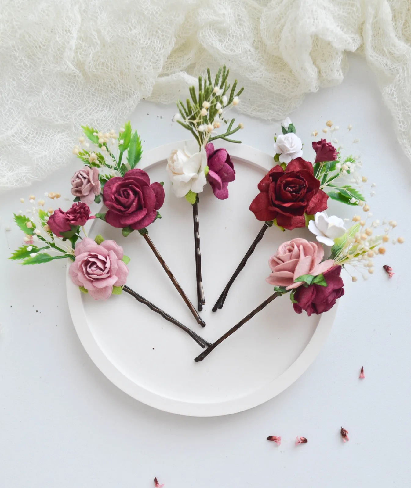 Burgundy Hair Clip 3